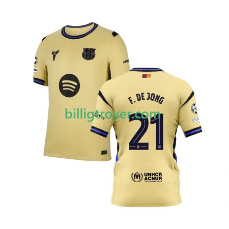 Billige Fotballdrakter FC Barcelona Frenkie de Jong 21 UCL Bortedraktsett 2025/26 Kortermet